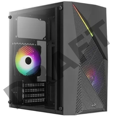 Корпус AeroCool RAIDER Mini-G-BK-v2 (mATX, Glass Window, RGB, USB3.0x1, USB2.0x1, 2x 12cm RGB Fans) Корпус AeroCool RAIDER Mini-G-BK-v2 (mATX, Glass Window, RGB, USB3.0x1, USB2.0x1, 2x 12cm RGB Fans)