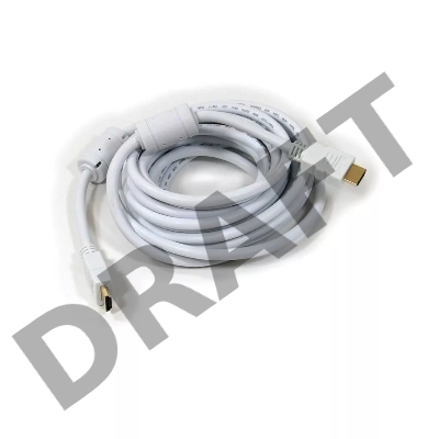 Кабель HDMI 19M/M ver 2.0, 5М, 2 фильтра, белый  Aopen <ACG711DW-5M>       