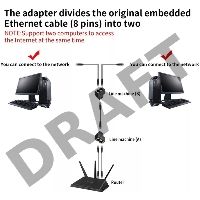 Коннектор проходной адаптер RJ45 5bites LY-US027 RJ-45/RJ-45x2 8P8C F/2F