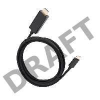 Кабель-адаптер VCOM CU423C-1M USB 3.1 Type-Cm --> HDMI A(m) 3840x2160@30Hz, 1m