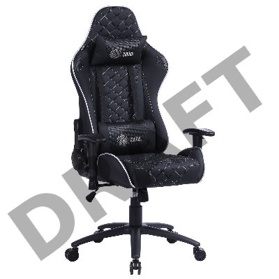 Кресло игровое Cactus CS-CHR-030BLS черный/серебристый сиденье черный/серебристый эко.кожа с подголов. крестовина металл пластик черный