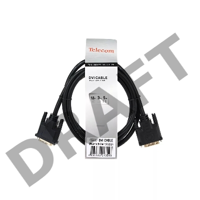 Кабель DVI-D--DVI-D Dual link 25M/25M, экран, феррит.кольца, 1.8м Telecom <TCG441D-1.8M>