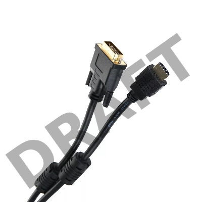 Кабель HDMI to DVI-D (19M -25M) 2м, TV-COM, 2 фильтра <LCG135F-2M>
