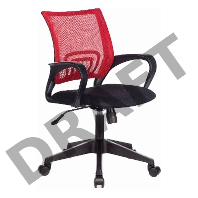 Кресло Бюрократ CH-695N/R/TW-11 спинка сетка красный TW-35N сиденье черный TW-11