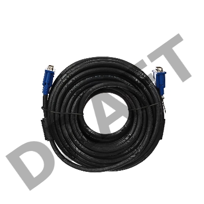 Кабель VCOM VVG6448-15M(C) Кабель монитор-SVGA card (15M-15M) 15м 2 фильтра     