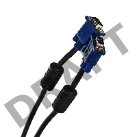 Кабель VCOM VVG6448-15M(C) Кабель монитор-SVGA card (15M-15M) 15м 2 фильтра     