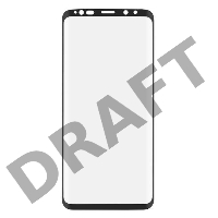 Защитное стекло Samsung 9 Plus черное