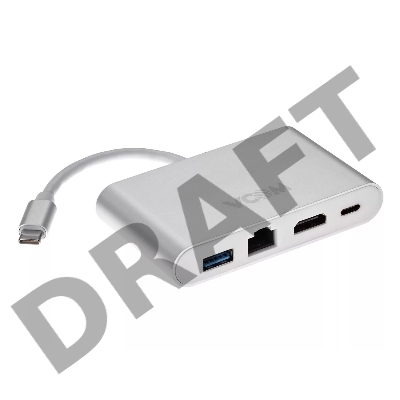 Кабель-адаптер USB3.1 Type-CM-->HDMI+USB3.0+RJ45+PD charging  VCOM <CU455> Кабель-адаптер USB3.1 Type-CM-->HDMI+USB3.0+RJ45+PD charging  VCOM <CU455>