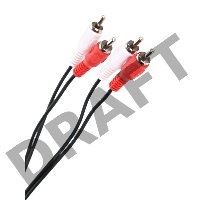 Кабель соединительный 2xRCA (M) - 2xRCA (M) черный 2m, Telecom <TAV7158-2M>