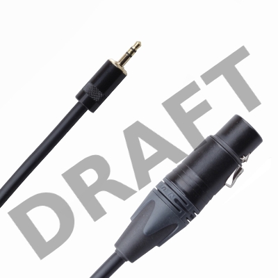 Кабель Noname 1xMiniJack - 1xXLR Rich Pro RP341BLK 0.5m