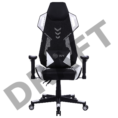 Кресло игровое Cactus CS-CHR-090BLW черный/белый сиденье черный/белый эко.кожа крестовина пластик пластик черный/белый