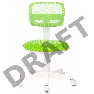 Кресло детское Бюрократ CH-W299/SD/TW-18 спинка сетка салатовый TW-03A TW-18 (пластик белый)