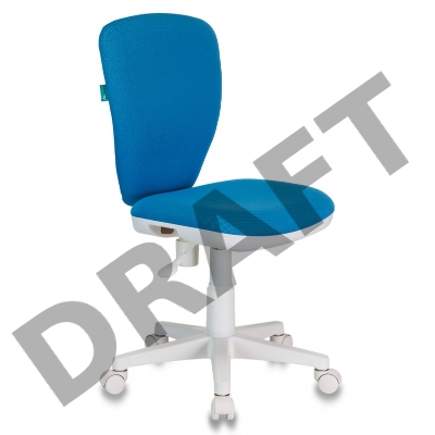 Кресло детское Бюрократ KD-W10/26-24 голубой 26-24 (пластик белый)