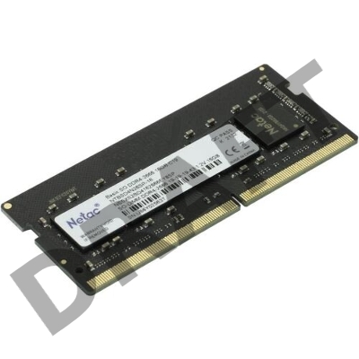 Память Netac 8GB DDR4 2666MHz SO-DIMM CL19 1.2V/NTBSD4N26SP-08 PC4-21300 CL19 SO-DIMM 260-pin single rank Ret