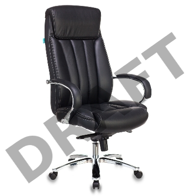 Кресло руководителя Бюрократ T-9922SL/BLACK черный кожа крестовина хром