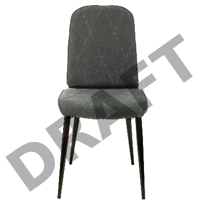 Стул для кухни Бюрократ KF-3 серый Alfa 44 металл черный на ножках (KF-3/ALFA44)