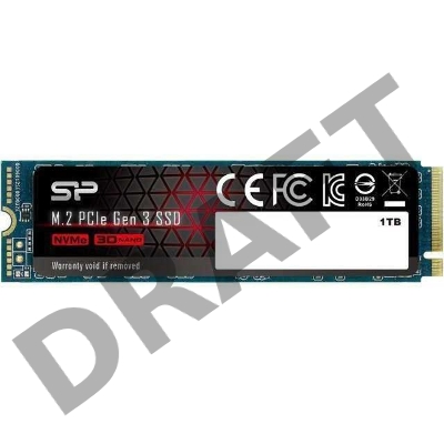 Твердотельный диск 1TB Silicon Power A80, M.2 2280, PCI-E 3x4, [R/W - 3200/3000 MB/s]