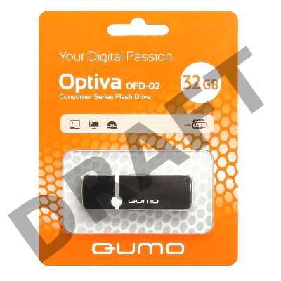 Флэш Диск USB 2.0 QUMO 32GB Optiva 02 Black QM32GUD-OP2-black
