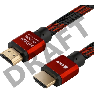 Greenconnect Кабель 2.0m HDMI версия 2.0, HDR 4:2:2, Ultra HD, 4K 60 fps 60Hz/5K*30Hz, 3D, AUDIO, 18.0 Гбит/с, 28/28 AWG, OD7.3mm, тройной экран, BICOLOR нейлон, AL корпус красный, GCR-51490 Greenconnect Кабель 2.0m HDMI версия 2.0, HDR 4:2:2, Ultra HD, 4