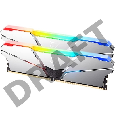 Модуль памяти DDR 5 DIMM 32Gb (16Gbx2), 4800Mhz, Netac NTSRD5P48DP-32S, RGB, CL40, Silver