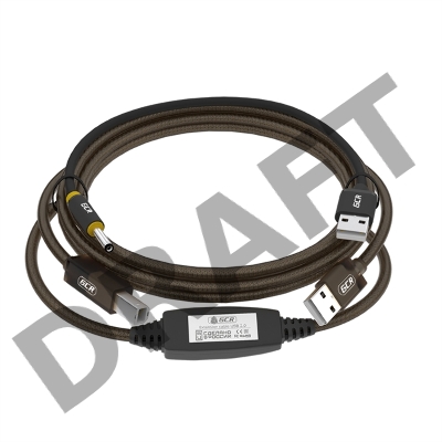 Кабель активный GCR 5.0m USB 2.0, AM/BM, черно-прозрачный, с усилителем сигнала, разъём для доп.питания, 28/24 AWG