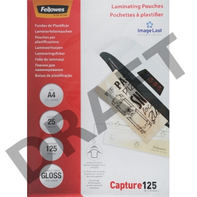 Пленка для ламинирования Fellowes 125мкм A4 (25шт) глянцевая 216x303мм CRC-53963 (FS-53963) Пленка для ламинирования Fellowes 125мкм A4 (25шт) глянцевая 216x303мм CRC-53963 (FS-53963)