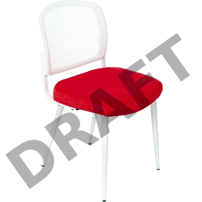 Стул для кухни Бюрократ KF-8W_2 комплект 2шт красный металл белый на ножках (KF-8W/RED_2)