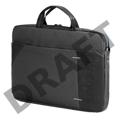 Сумка для ноутбука Сумка Continent  CC-205GB(нейлон, серый, с голубой отстрочкой, 15,6'')     