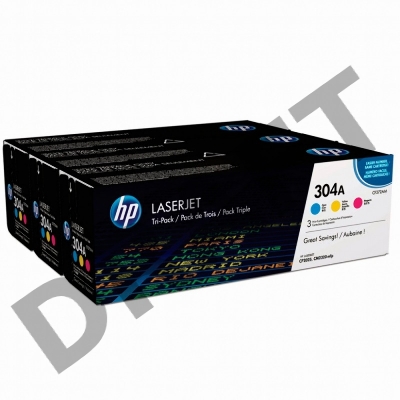 Тонер-картридж комплект HP CF372AM голубой/пурпурный/желтый для Color Laser Jet CP2025, CM2320mfp (3 х 2800)