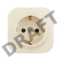 Электроустановочные изделия Legrand Legrand 782250 Розетка с заземлением с защитными шторками (Слоновая кость)