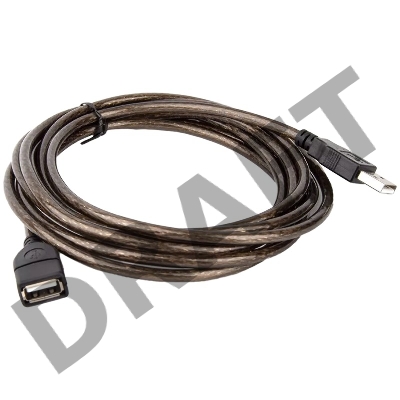 Кабель удлинительный Telecom USB2.0 AM/AF прозрачная изоляция 5.0m