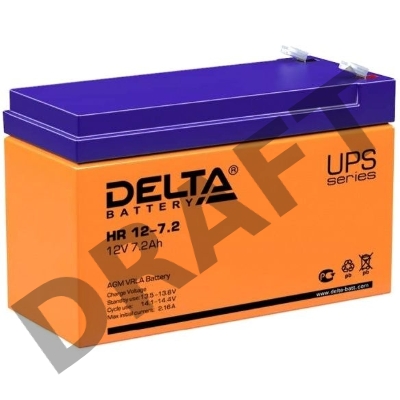 Батарея Delta HR 12-7.2 (12V, 7.2Ah)