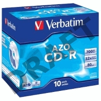 Диск CD-R Verbatim 700Mb 52x Jewel case (10шт) (43327)