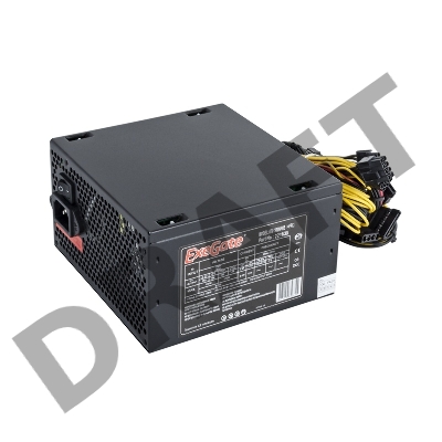 Блок питания 500W Exegate 500NPXE(+PFC), ATX, black, 12cm fan, 24p+4p, 6/8p PCI-E, 4*SATA,3*IDE, FDD + кабель 220V с защитой от выдергивания
