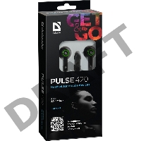 Наушники DEFENDER Pulse 420 черный + зеленый, вставки 63422
