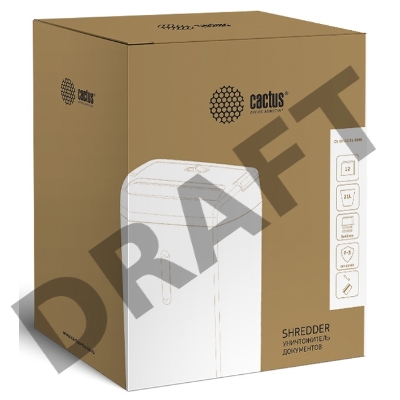 Шредер Cactus CS-SH-12-21-5X45 (секр.P-3)/фрагменты/12лист./21лтр./скобы/CD