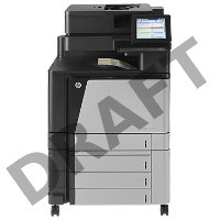 МФУ HP Color LaserJet Enterprise Flow M880z, цветной лазерный принтер/сканер/копир/факс A3+, 46 ppm, 1200dpi,1,5Gb,5trays100+4*500 ,Duplex,ADF200,Enc.HDD320Gb,PS,USB/GigEth/FIH/HI P,JetLink,LCD8i,KensLock,1y warr, замена CE664A CM6030, CE665A CM6030f, Q39
