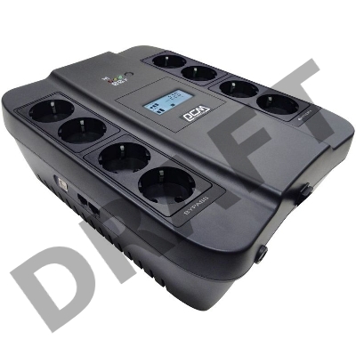 Источник бесперебойного питания Powercom SPIDER, Интерактивная, 900 ВА / 540 Вт, Tower, Schuko, LCD, Serial+USB, USB