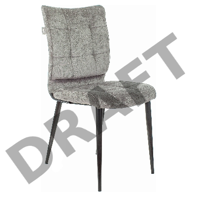 Стул для кухни Бюрократ KF-4 серый Light 19 металл черный на ножках (KF-4/LT19)