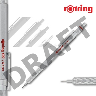 Карандаш механический Rotring 600 1904445 0.5мм серебристый