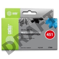 Картридж струйный Cactus CS-CLI451C голубой для Canon MG 6340/5440/IP7240 (9,8ml)