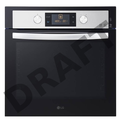 Духовой шкаф Электрический LG LB645059T1 стекло черное/нержавеющая сталь, встраиваемый