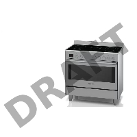 Электрическая плита с духовкой BOSCH HCB738357M Отдельностоящая Series 8, 846-880 x 898 x 600, 5 зон готовки мощностью 1.2-2.2 кВт, духовка на 112 л мощностью 3.1 кВт, 8 режимов работы, гриль, каталитическое покрытие духовки, регулируемая высота плиты
