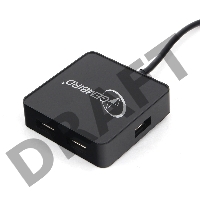 Концентратор USB 2.0 Gembird UHB-242, 4 порта, блистер, черный