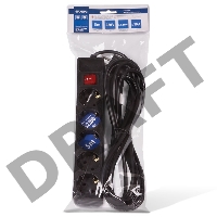 Сетевой фильтр Sven Optima Base 3,0 м (5 розеток) черный 