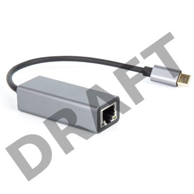 Кабель-переходник USB 3.1 Type-C -->RJ-45 1000Mbps Ethernet, Aluminum Shell, 0.15м VCOM <DU320M>