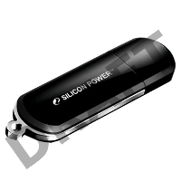 Флеш Диск Silicon Power 64Gb LuxMini 322 SP064GBUF2322V1K USB2.0 черный