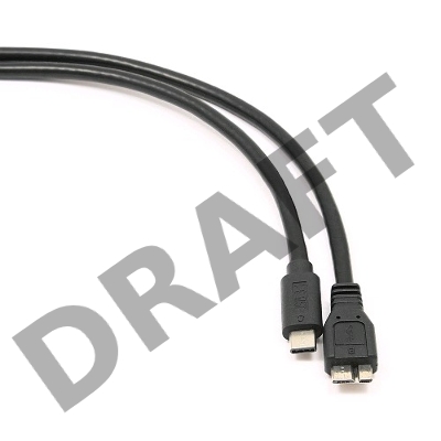 Кабель Cablexpert CCP-USB3-mBMCM-1M USB3.0 microBM/USB3.1TypeC, 1м, 