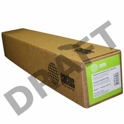 Универсальная бумага Cactus CS-LFP80-420457 для плоттеров без покр 16.5”,420ммх45,7м. 80 г/кв.м втулка 50,8мм (2”)