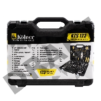 KOLNER KTS 123(Набор ручного инструмента в пластиковом кейсе 123 предмета.)